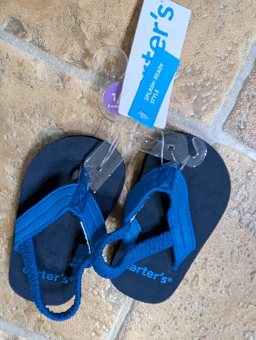 Carter's Navy and Bright Blue Toddler Flip Flop Sandals
